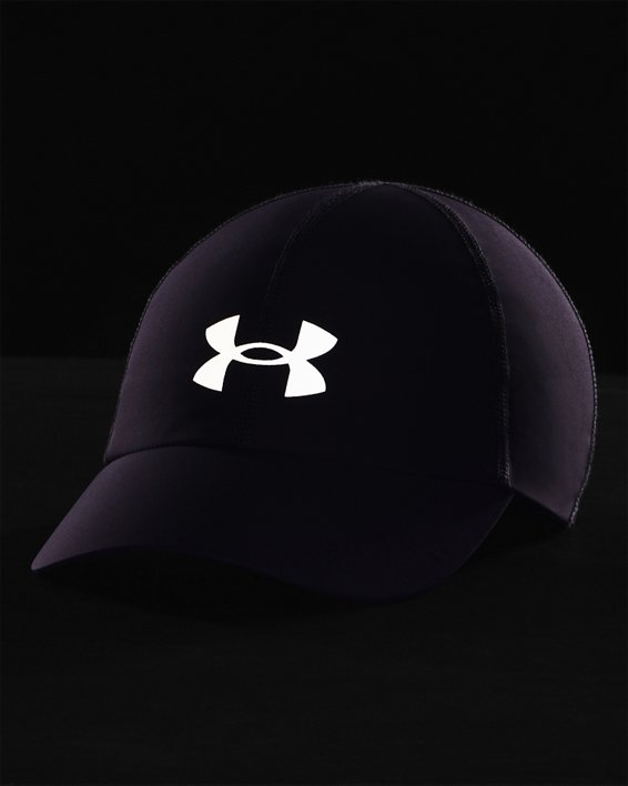 女士UA Shadow Run Adjustable運動帽 in Purple image number 3